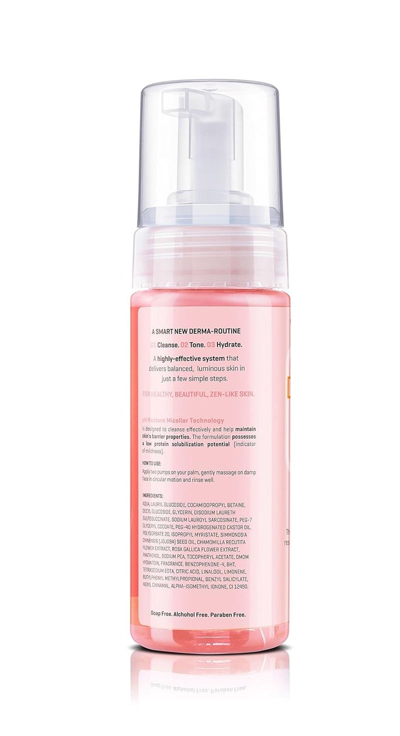Dermafique Ph Restore Cleansing Mousse Pink 150ml And Dermafique Micellar Water Makeup Cleanser Blue 150ml - Image 4