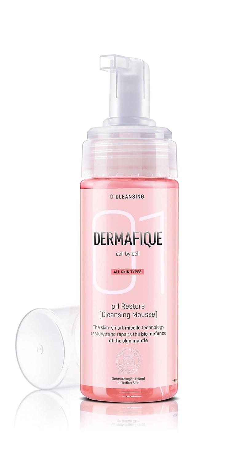 Dermafique Ph Restore Cleansing Mousse Pink 150ml And Dermafique Micellar Water Makeup Cleanser Blue 150ml - Image 3