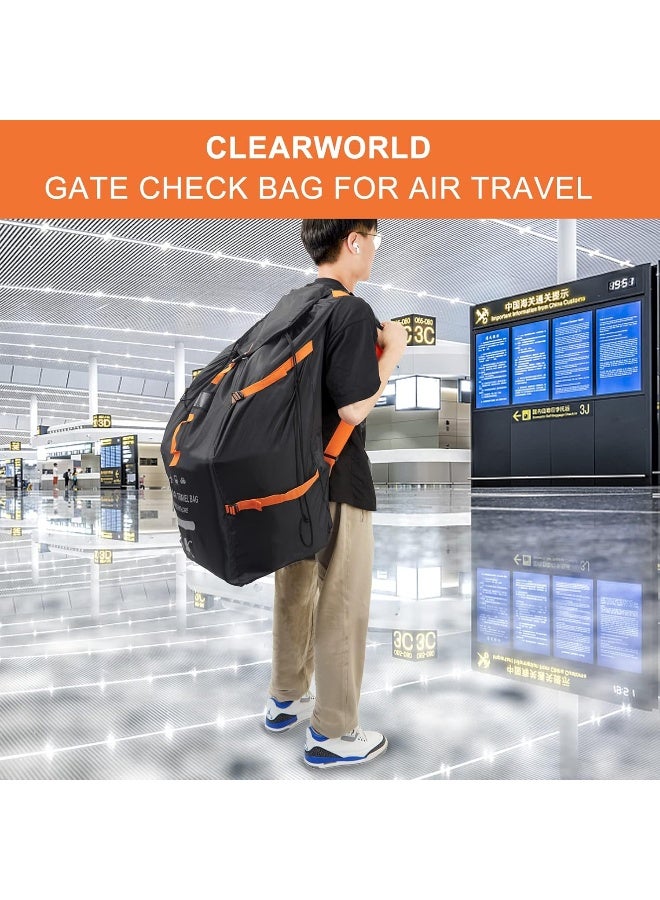 Clearworld Gate Check Bag for Car Seats - Air Travel Bag, Black, Movement Style - Image 2