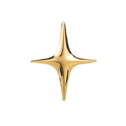 Dtja Star Brooch Pin for Women Men Polished Stainless Steel Fashion Simple Brooches Lapel Pins Unique Hat Bag Dress Accessories Christmas Festival Holiday Birthday Party Jewelry Unisex Gift - Image 1