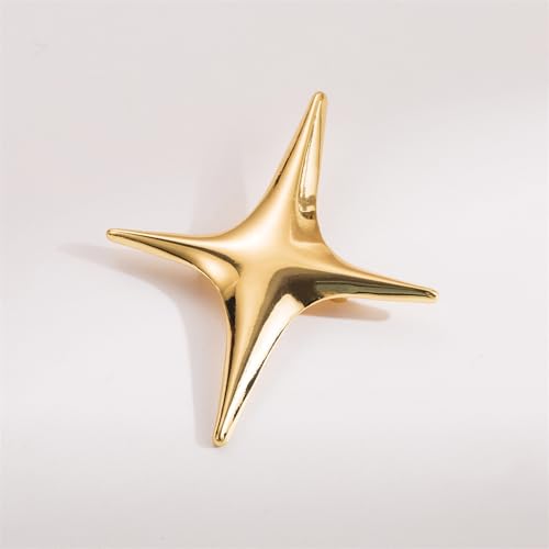 Dtja Star Brooch Pin for Women Men Polished Stainless Steel Fashion Simple Brooches Lapel Pins Unique Hat Bag Dress Accessories Christmas Festival Holiday Birthday Party Jewelry Unisex Gift - Image 5