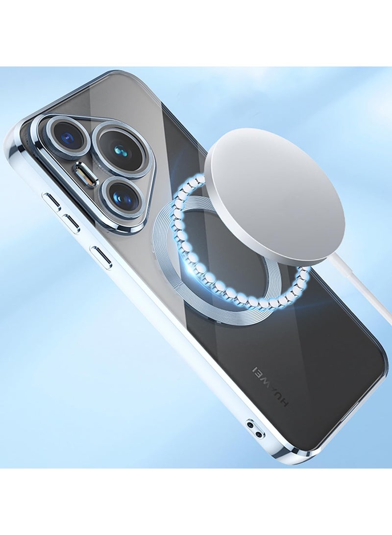 general 【 HUAWEI Pura 70 Ultra 】 Case - 【 Magnetic Ring 】 Crystal Clear 【 Electroplated Metallic 】 Silicone Soft TPU 【 Shock Protection 】 Glass Lens Bay - Image 2