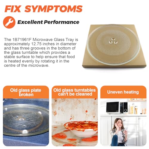 Beaquicy 12.75" Microwave Glass Turntable Fit for GE, LG, Kenmore, Sears Microwave Glass Tray, 12 3/4 inch Microwave Glass Plate Replace WB49X10129 1B71961F 1B71961H 507049 WB49X10074 3390W1A027A by Beaquicy - Image 4