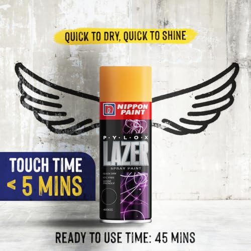 Nippon Paint Pylox Spray Paint (400ML, Deep Yellow)-Quick Drying & Low Odor Aerosol Paint for Wood, Metal, Plastic, Glass-Multipurpose DIY Paint for Art n Craft, Furniture, Home Décor, Automotive - Image 5