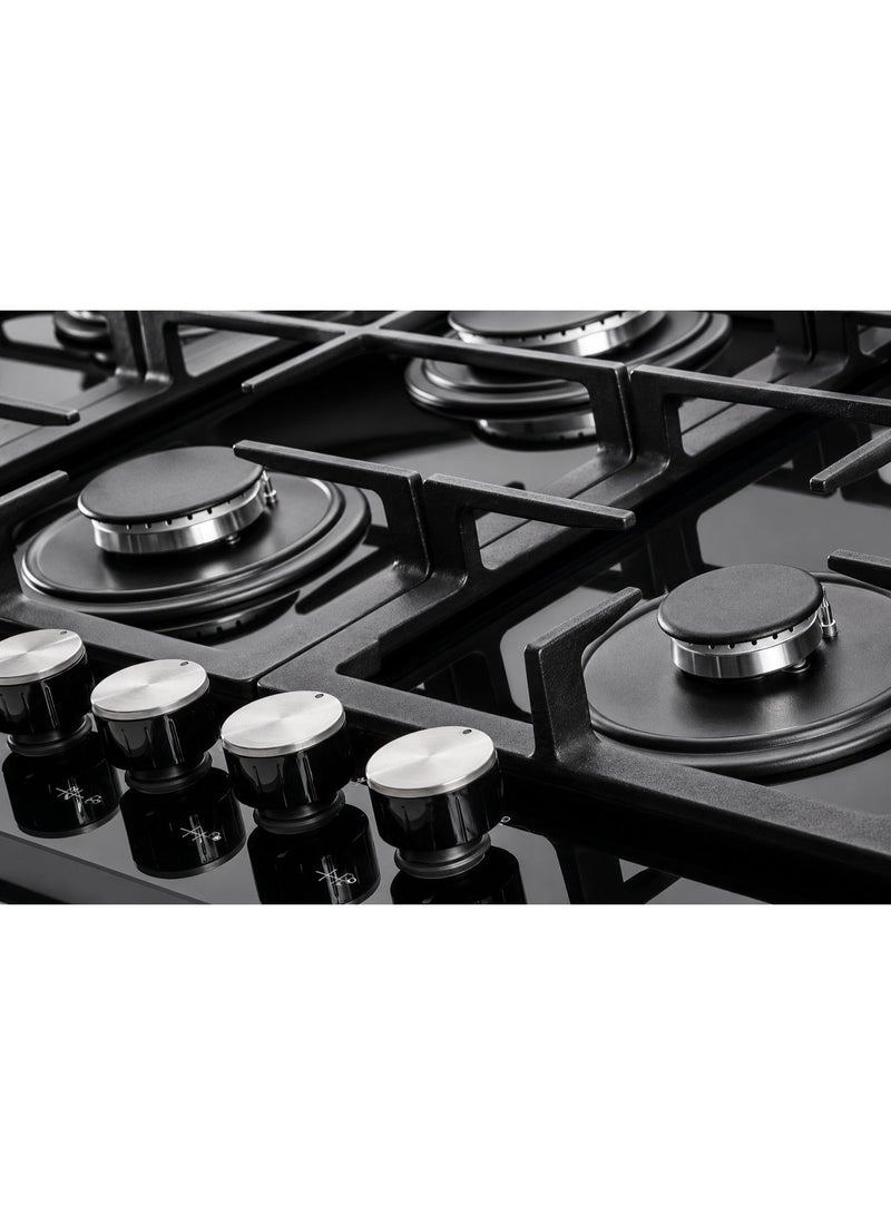 هانس موقد غاز بلت إن مقاس 90 سم - منطقة طهي Maxi+ FullZone - 6 مناطق طهي - شعلتا Wok من SABAF - صمامات غاز SABAF إيطالية أصلية - زجاج مقوى بسُمك 8 مم - إشعال تلقائي InstantFlame - نظام أمان كامل للغاز FFD وحوامل أواني من الحديد الزهر - ستانلس ستيل - BROGHO 9L4GWM GB GB SF - Image 2