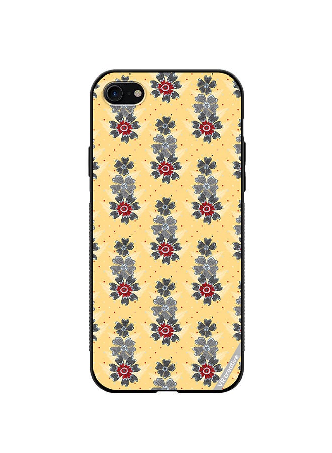 VR CREATIVE Protective Case Cover For Apple iPhone SE (2022) Pattern Folower Design Multicolour - Image 1