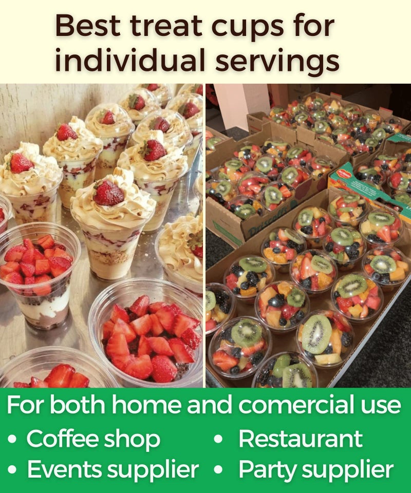 Aatriet [200 Sets] 9 oz Clear Plastic Cups with Lids (NO HOLE)  Fruit Cups with Lids for Party  Disposable Parfait Cups with Dome Lids  Dessert Cups for Pudding  Cake  Ice Cream  Cupcake  Snacks - Image 5