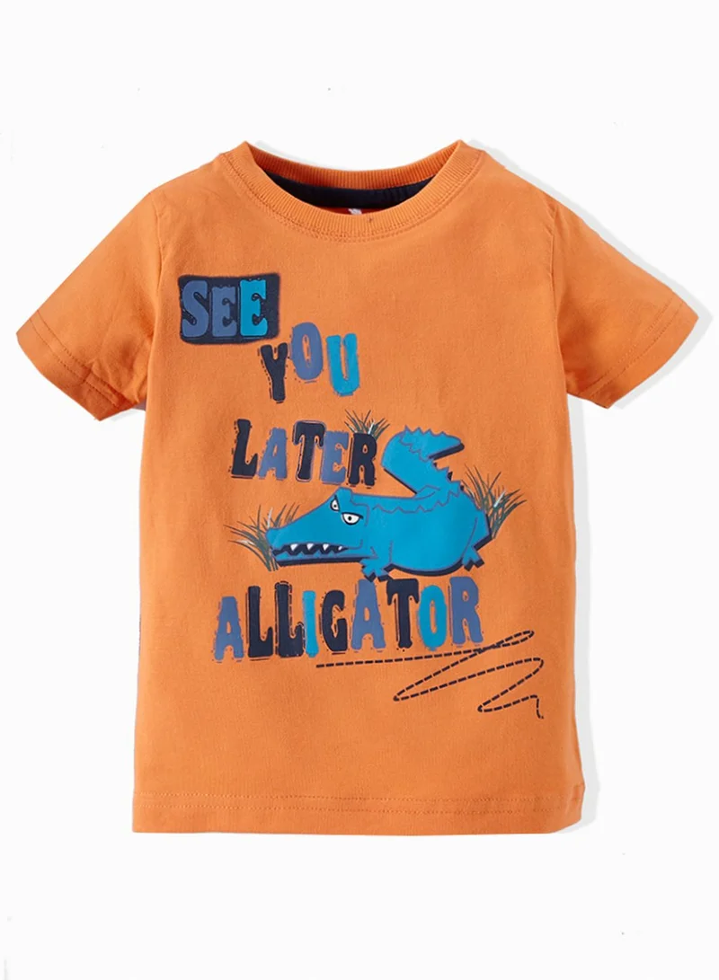 NAME IT Infant Aligator T-Shirt + Shorts Set
