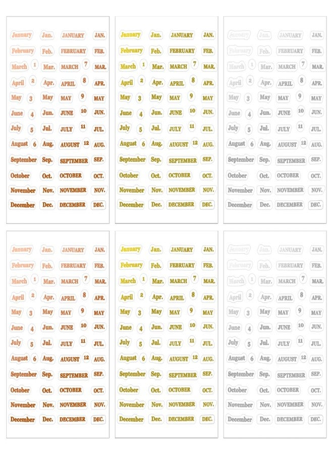 XiowDow 6 Sheets Index Tabs Stickers Monthly Small PVC Sticky Tab Stickers Mini Planner Label Sticker for Budgeting Cash Envelopes Binder Dividers Inserts Tabs (Month Stickers) - Image 1