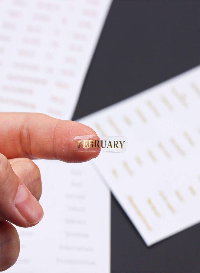 XiowDow 6 Sheets Index Tabs Stickers Monthly Small PVC Sticky Tab Stickers Mini Planner Label Sticker for Budgeting Cash Envelopes Binder Dividers Inserts Tabs (Month Stickers) - Image 4