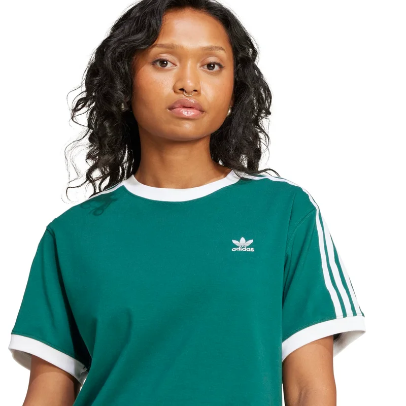 Adidas 3 STRIPE TEE Green Originals Women T-SHIRTS