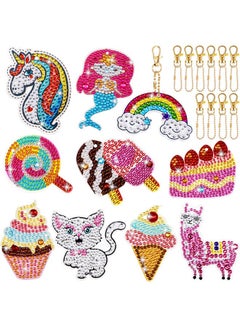 Mtlee MTLEE 10 Sets Arts and Crafts for Kids Ages 8-12 5D Diamond Painting Keychain Kits Gem Art Kits for Girls Crafts Gem Painting Kits Diamond Art Gift Idea for Age 4, 5, 6, 7, 8, 9, 10-12  - Image 1