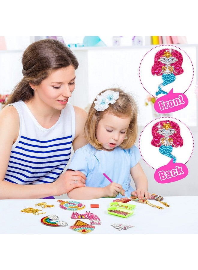 MTLEE 10 Sets Arts and Crafts for Kids Ages 8-12 5D Diamond Painting Keychain Kits Gem Art Kits for Girls Crafts Gem Painting Kits Diamond Art Gift Idea for Age 4, 5, 6, 7, 8, 9, 10-12 - Image 3