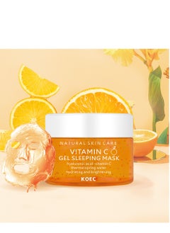 KOEC Vitamin C Sleep Overnight Face Masks Skincare, Vitamin C Gel Sleeping Mask with Hyaluronic Acid, Moisturising Overnight Mask, Hydrating Face Mask, Brightening Gel Face Mask, Tender & Smooth 150g  - Image 2