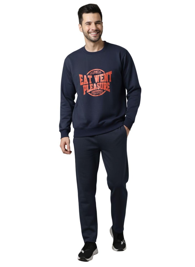 Mack Jonney Graphic Print Track Suit for men | Co-ord Set | Warm Fleece Tracksuit Set | Full Sleeve Sweatshirt-M4849 - Image 1