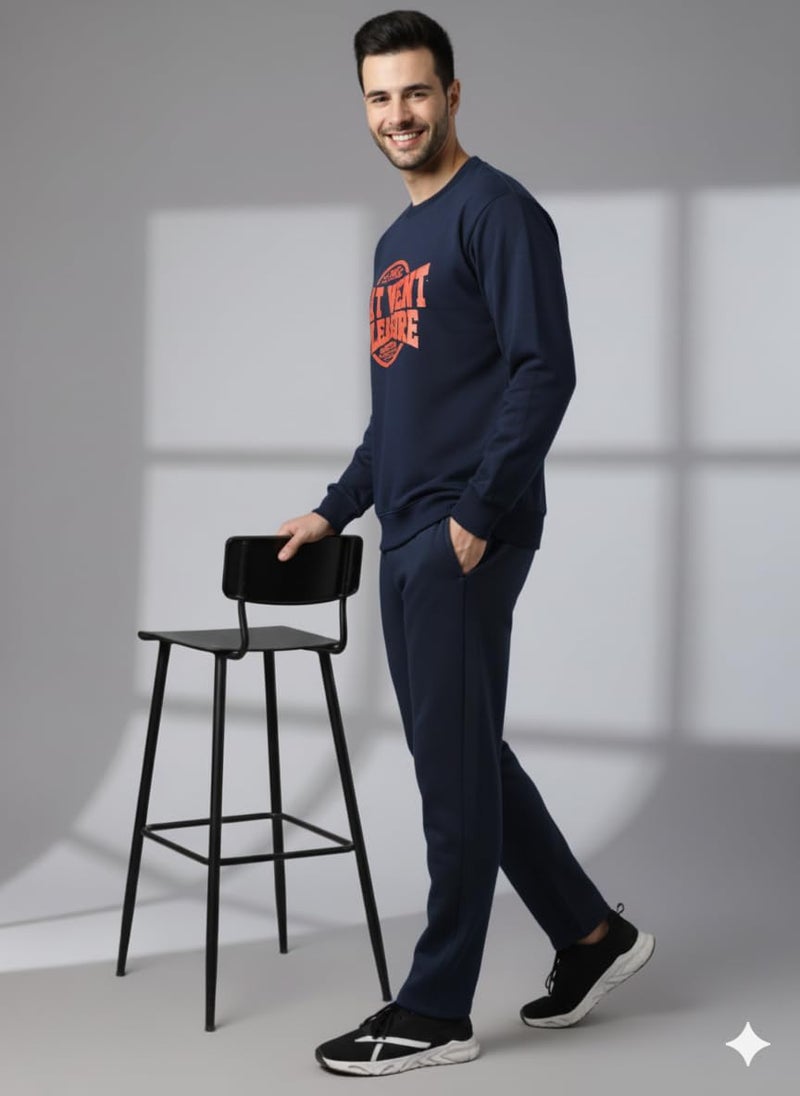Mack Jonney Graphic Print Track Suit for men | Co-ord Set | Warm Fleece Tracksuit Set | Full Sleeve Sweatshirt-M4849 - Image 4