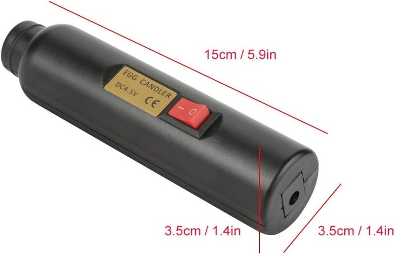 klarako LED Light Egg Candler Tester Auto Mini Lighting Incubator for Experiment Exclusive 5.9 x 1.4 x 1.4in - Image 4