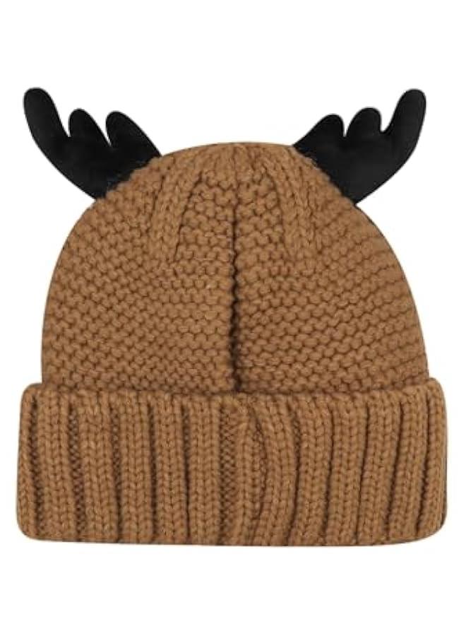 Cute Reindeer Moose Hat Winter Warm Knitted Beanie Cap  Antler Beanie Ski Skull Cap for Women Men - Image 5