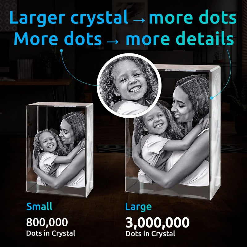 ArtPix 3D ArtPix 3D Premium Crystal Photo  Personalized Gifts for Women  Wife  Men  Mom  Dad  Her  Him  Great Personalized Customized Gift With Your Own Photo  Custom Birthday 3D Picture Rectangle - Image 5