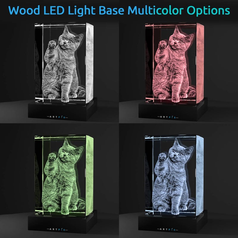 ArtPix 3D ArtPix 3D Premium Crystal Photo  Personalized Gifts for Women  Wife  Men  Mom  Dad  Her  Him  Great Personalized Customized Gift With Your Own Photo  Custom Birthday 3D Picture Rectangle - Image 3