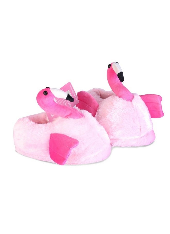Hamster London HAMSTER LONDON Furry Slipper Flamingo - Cozy Comfort for Your Feet! Size - Medium, Hot Pink  - Image 1