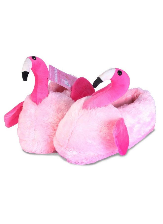 Hamster London HAMSTER LONDON Furry Slipper Flamingo - Cozy Comfort for Your Feet! Size - Medium, Hot Pink  - Image 2