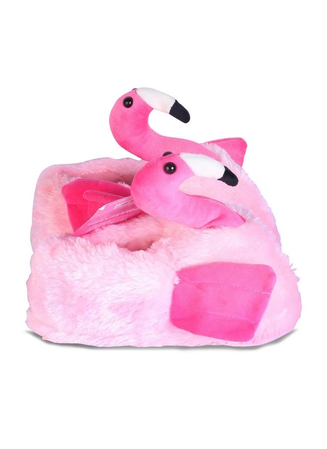 Hamster London HAMSTER LONDON Furry Slipper Flamingo - Cozy Comfort for Your Feet! Size - Medium, Hot Pink  - Image 5