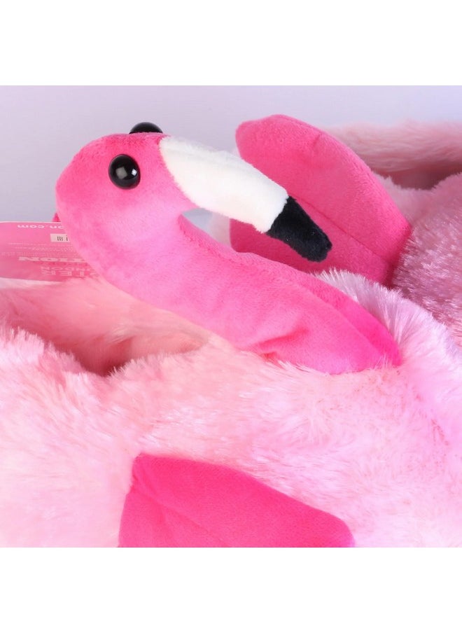 Hamster London HAMSTER LONDON Furry Slipper Flamingo - Cozy Comfort for Your Feet! Size - Medium, Hot Pink  - Image 4