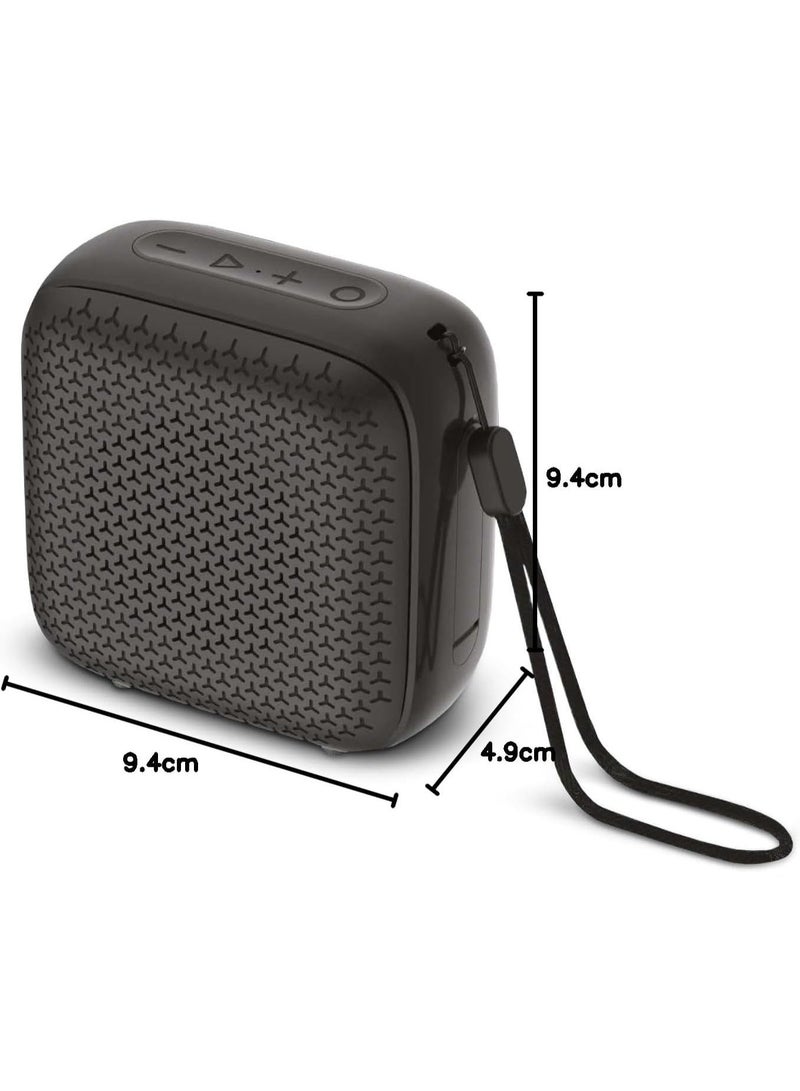 Walk Audio Fonic Wireless Speaker (Black) | Portable Wireless Speaker, Built-In Mic, IPX4 Waterproof, TWS Stereo Pairing, 5W Output, USB-C Charging, 4-5hr Playtime - Image 2
