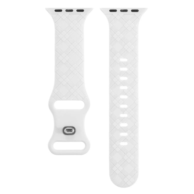 Bluejw Laser Grid Silicone Watch Band for Apple Watch Ultra 2/9/8/7/6/5/4/SE/3 - Soft Rubber Strap - Replace Your Watch Band - Image 1
