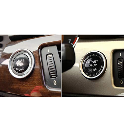 Fsforcar Carbon Fiber Car Engine Start Stop Ignition Key Ring Sticker Compatible with BMW E90 E92 E93 3 Series Engine Start Button Cover (Solid Color) - Image 5