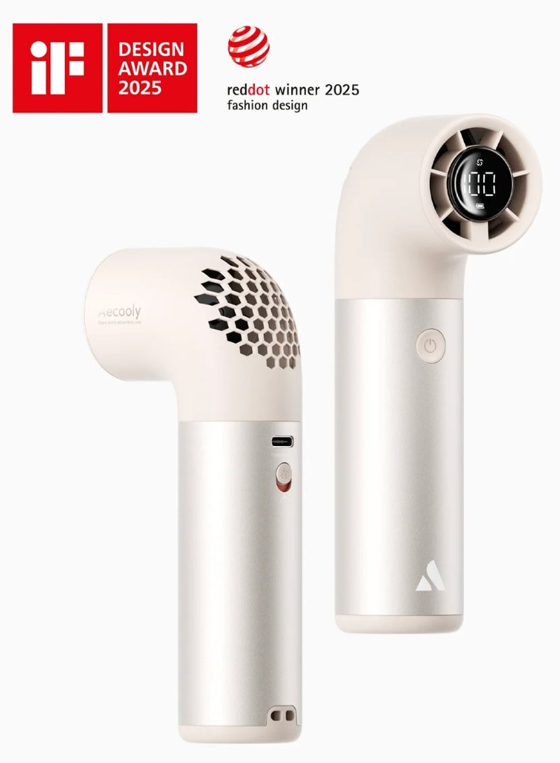 Aecooly Aero Pro Portable Turbo Electric High‑Speed Handheld Fan – 3500 mAh, 4 Standard Mode + 2 Turbo Mode, LED Display, USB‑C (Gold) - Image 1