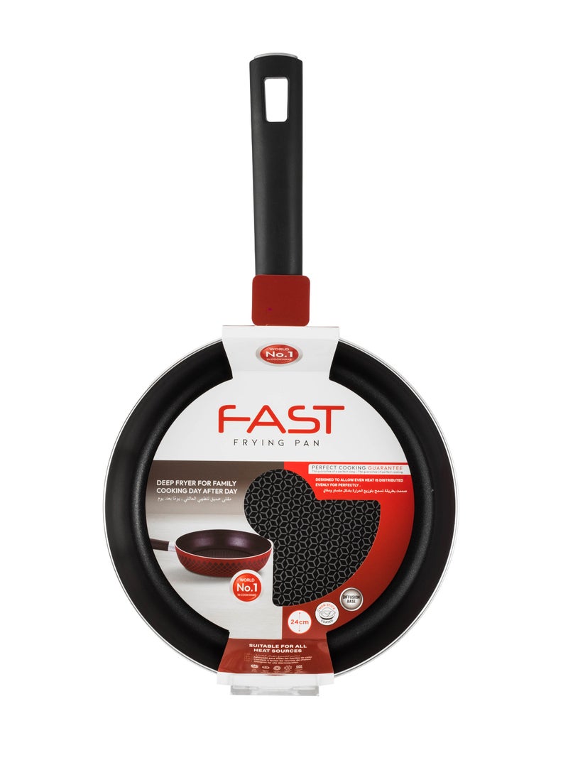 Fast High Quality Non-Stick Teflon Coated Aluminium Frying Pan 24cm - Image 1