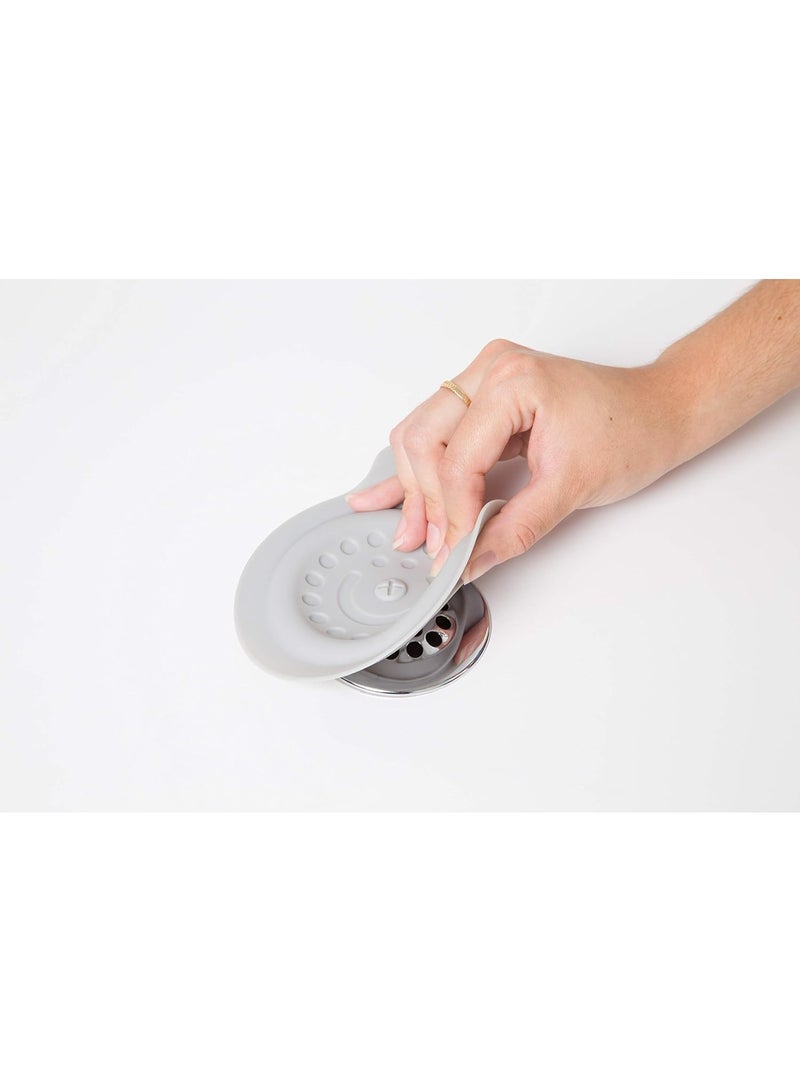 Ubbi Bathtub Drain Cover, Silicone Drain Stopper with Suction, Baby Bath Time Accessory, Gray - Image 3