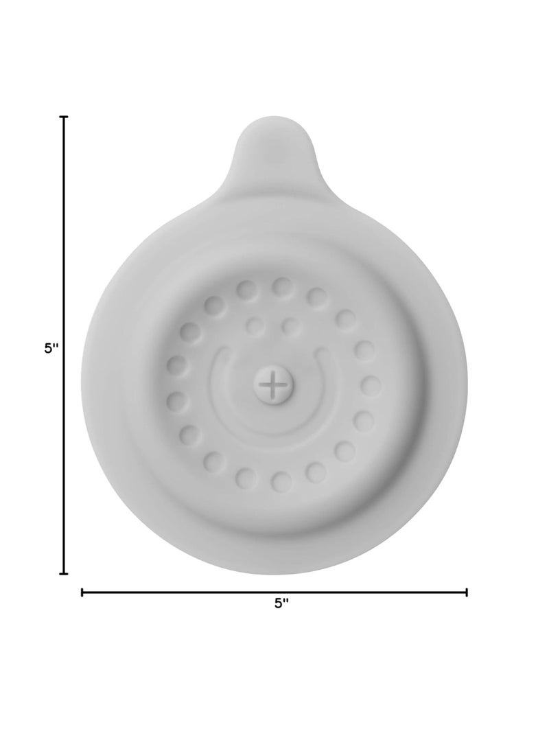 Ubbi Bathtub Drain Cover, Silicone Drain Stopper with Suction, Baby Bath Time Accessory, Gray - Image 2