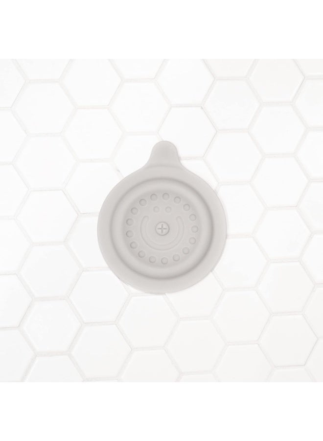 Ubbi Bathtub Drain Cover, Silicone Drain Stopper with Suction, Baby Bath Time Accessory, Gray - Image 1