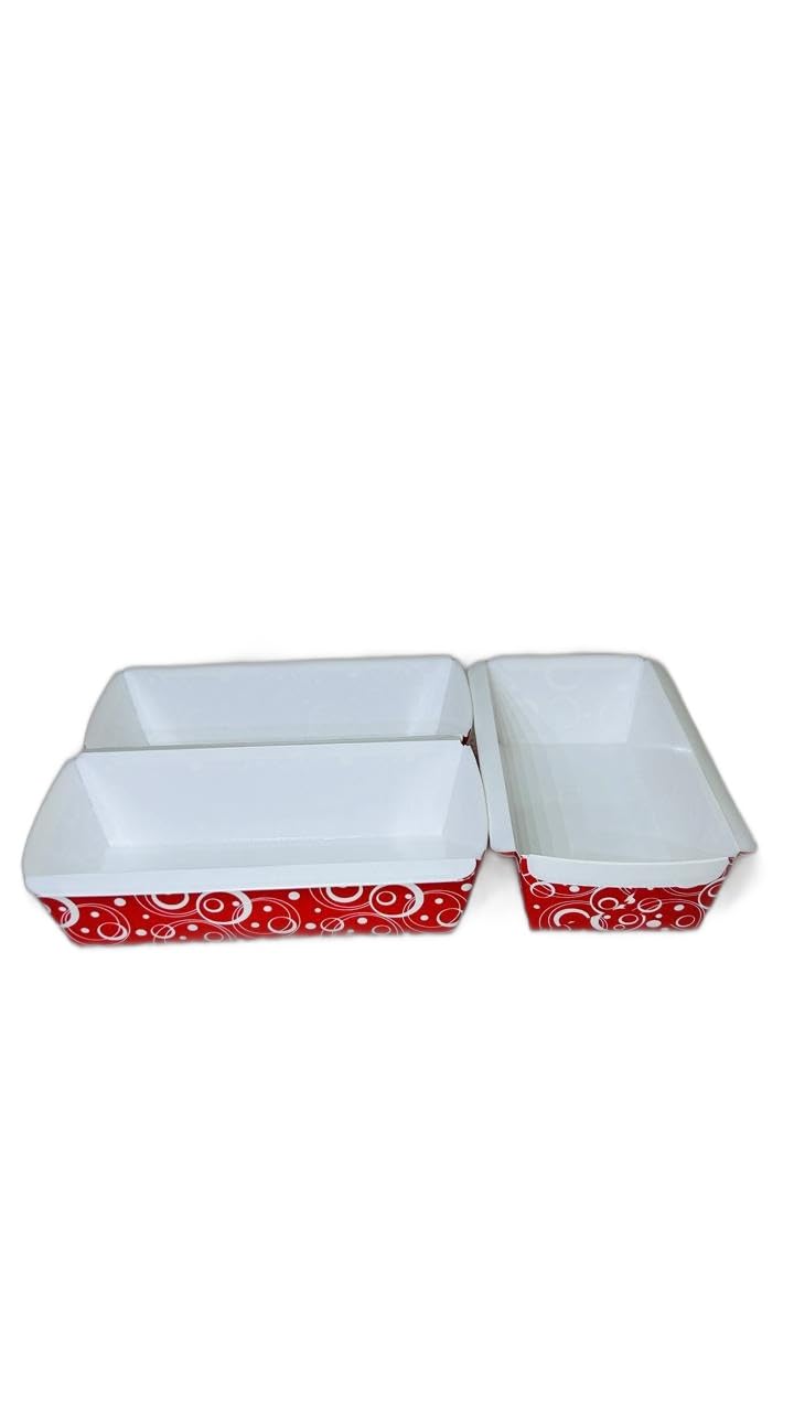 Baekence Bake and Serve Cake Mould Red Bright Circle Rectangular Mould Pack of 25 pcs200 GMS - Image 2