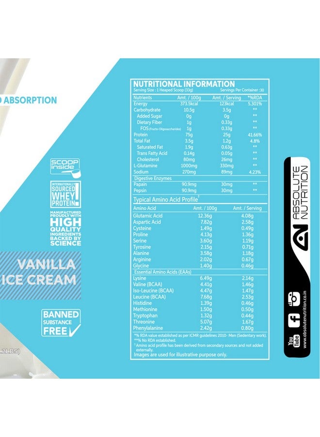 Absolute Nutrition’s Alpha Series Exclusive Whey Protein 1KG (French Vanilla) - Image 3