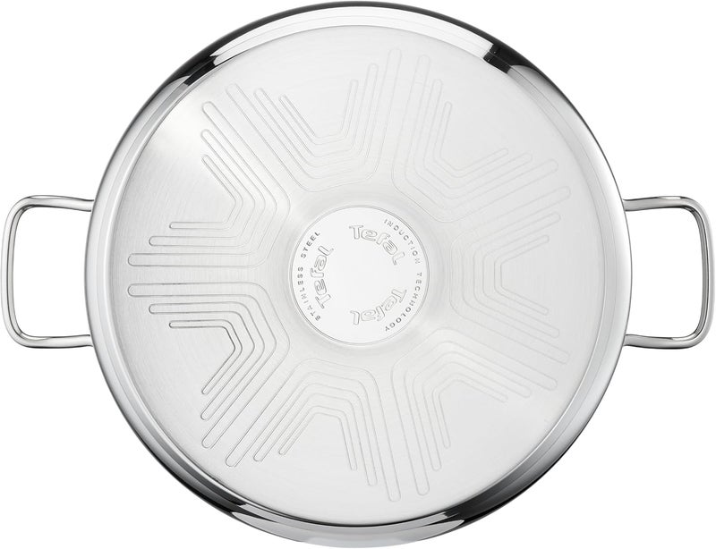 T-fal TEFAL Intuition 6 pc set | saucepan 16 cm+lid, stewpots 20/24 cm+lids | Premium Stainless Steel 18/10 | Measuring marks | Glass lid | Induction | Stewing | Boiling | 2 Years Warranty | B864S674 - Image 2
