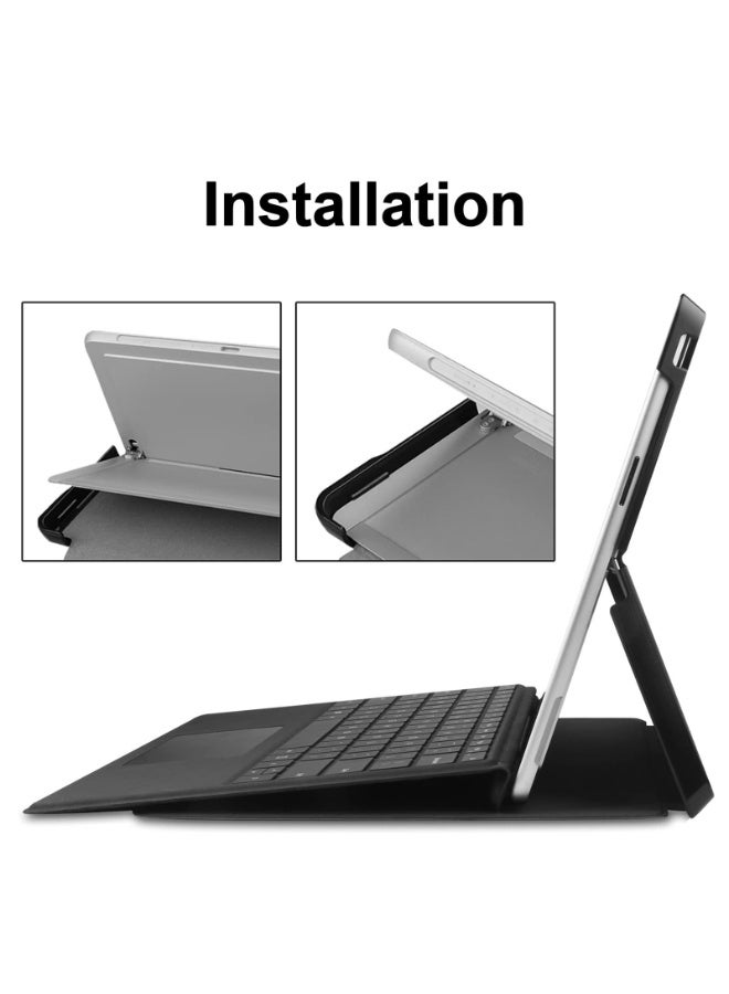 Compatible with Microsoft Surface Pro 11 Case (2024) 13 inch, PU Leather Flip Stand Hard PC Back Tablet Case for Surface Pro 11 /pro 10 /pro 9 - Image 4