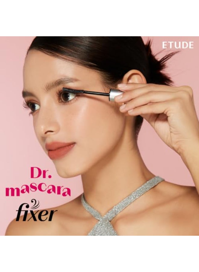 ETUDE دكتور ماسكارا مثبت ماسكارا كورية صيغة شمع طويلة الأمد تثبيت طوال اليوم مقاومة للتلطخ مكياج كوري جمال معتمد نباتيًا طبيعي شفاف 0203 أونصة سائلة - Image 3