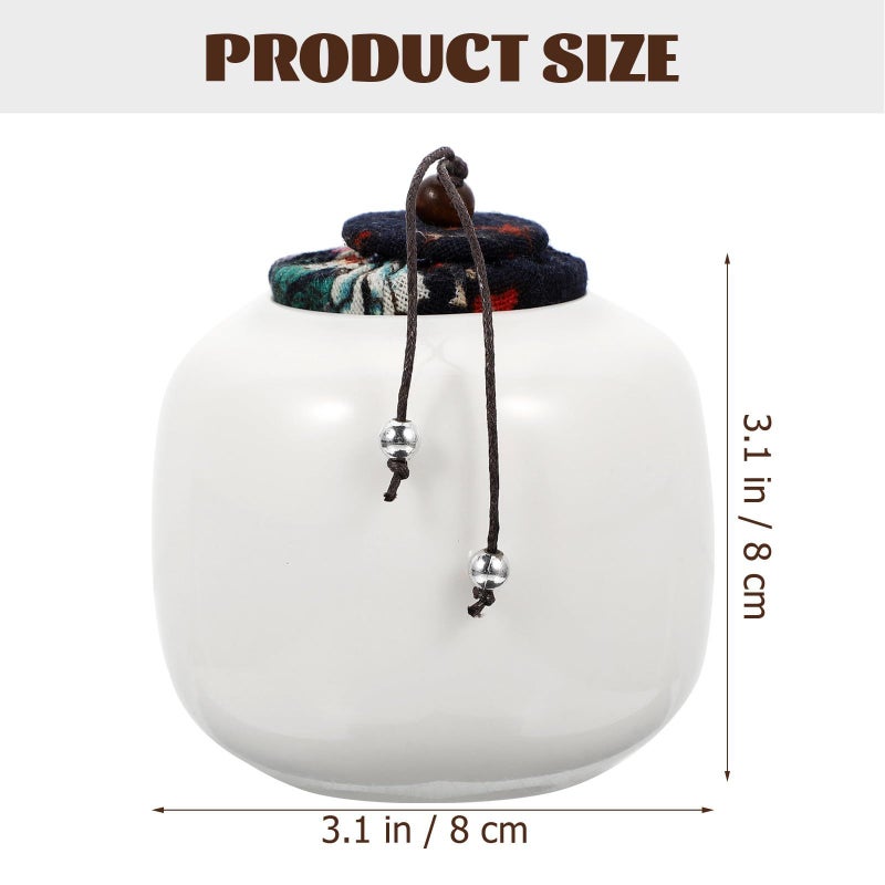 Airtight Ceramic Tea Storage Jar With Lid Porcelain Loose Leaf Food Canister For Kitchen Pantry Organization - Image 3