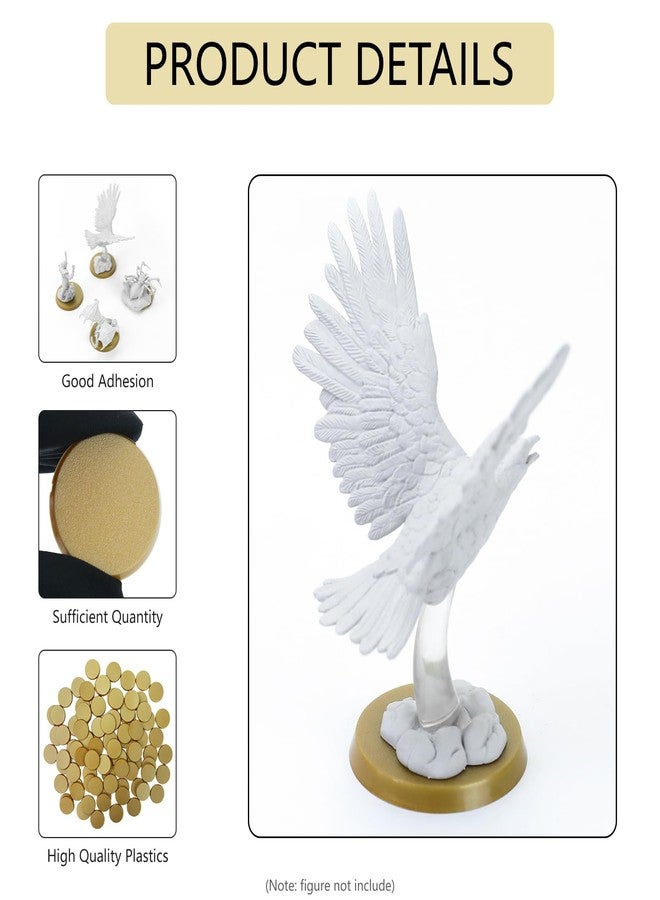 DisplayMore 100Pcs 40mm/1.57inch Plastic Gold Round Miniature Bases,Circular War Figure Display Stands for Gaming Miniatures or Wargames Role Playing Board Game Figure Toy (40mm-Gold-Round) - Image 4