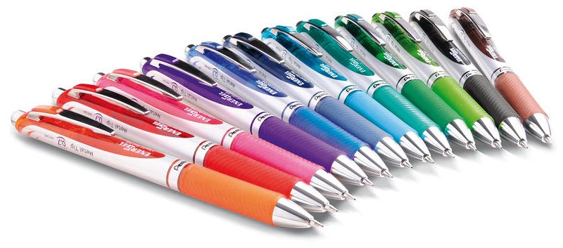 PentelÂ® EnerGelâ„¢ RTX Retractable Liquid Gel Pens, Medium Point, 0.7 mm, Assorted Colors, Pack Of 12 Pens - Image 2