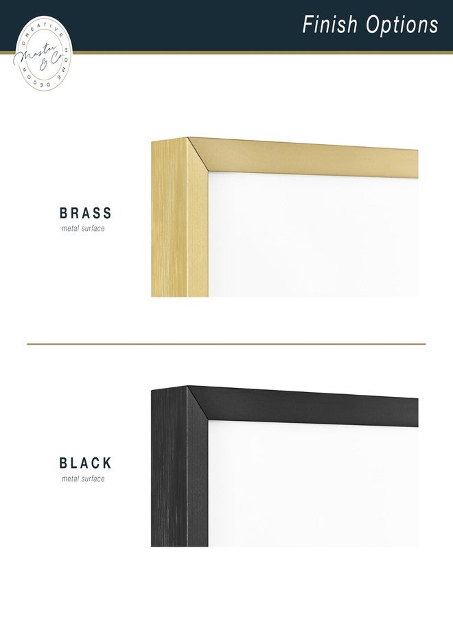 MCS Master & Co. Foundry Metal 18x18 Square Picture Frame, Display Pictures 8x8 With Mat or 18x18 Without Mat, Wall Hanging Frame for Photos & Posters, Brass (2-Pack) - Image 4