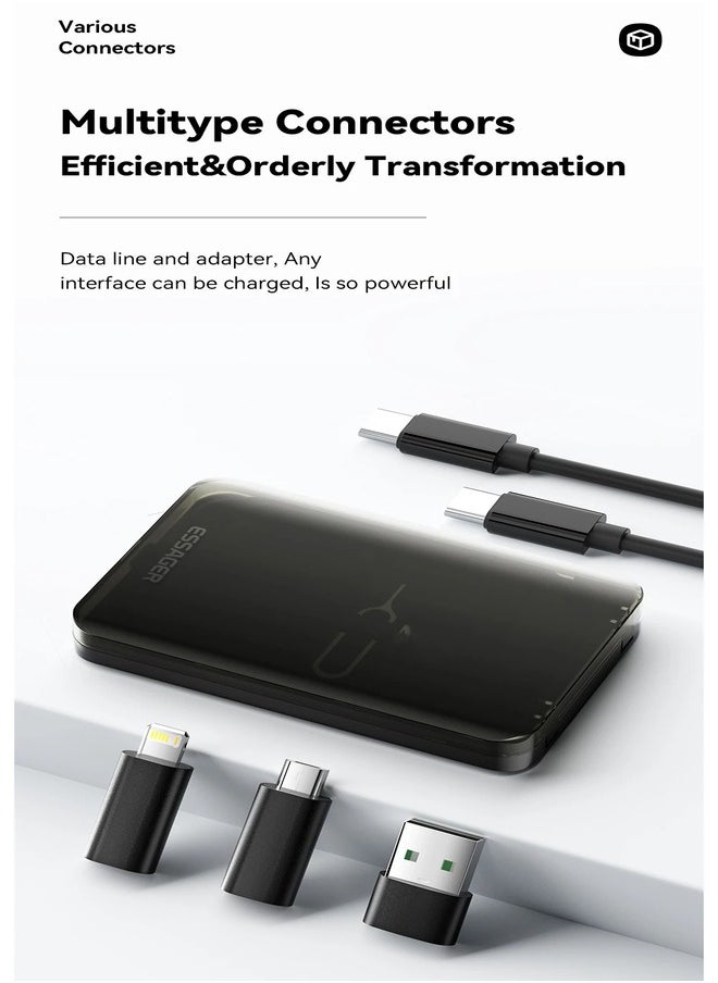 ESSAGER Essager 4 in 1 USB C To USB C Cable PD 60W Fast Charging Data Cord for iPhone Xiaomi Type C Micro Cable With Storage Box and a phone stand  - Image 5