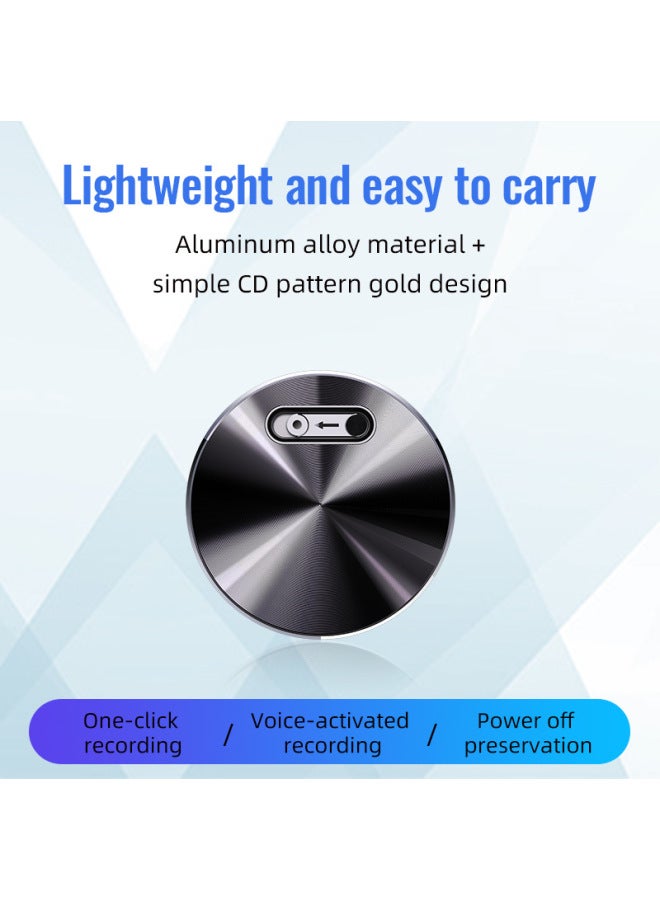 قلم تسجيل Q37 مسجل صوت عالي الدقة لتقليل الضوضاء، سجل اجتماع الفصل الطلابي، مسجل محمول - اللون: النسخة الإنجليزية - أسود - السعة: 64 جيجابايت - TYPE-C - Image 3