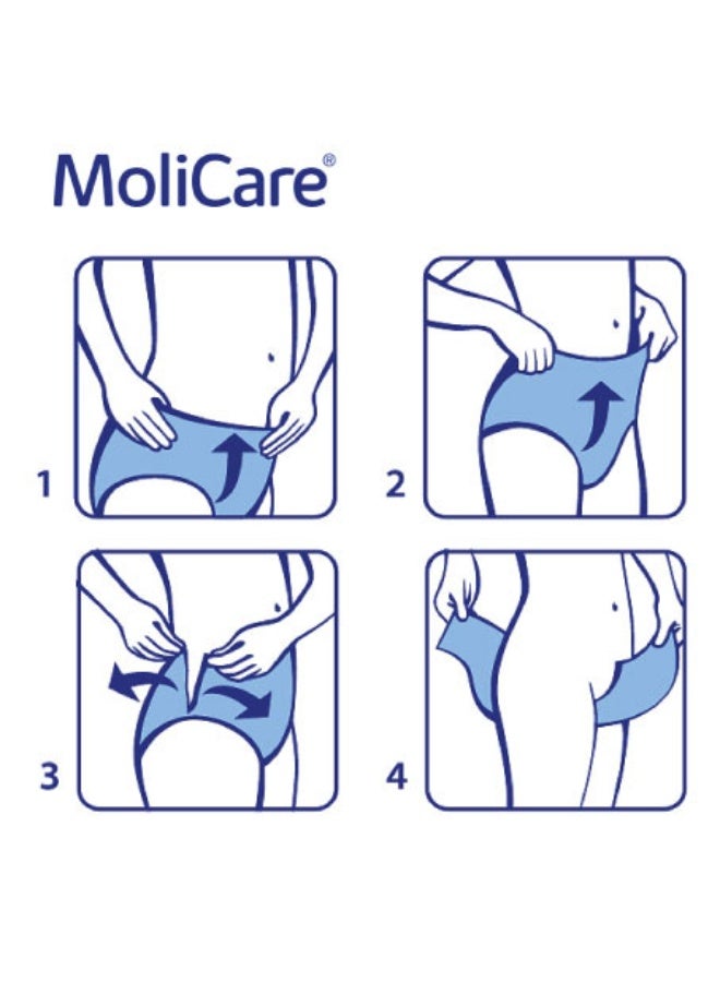 مولي كير موليكير  بريميوم  مان بانتس,  سراويل للرجال  للسلَس الخفيف ,سراويل صحية للكبار ،  كبير,  7 قطرات, 7 قطع /حزمة - Image 4