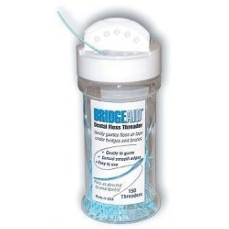 BridgeAid Dental Floss Threader Bottle 150, 2 Pack - Image 4