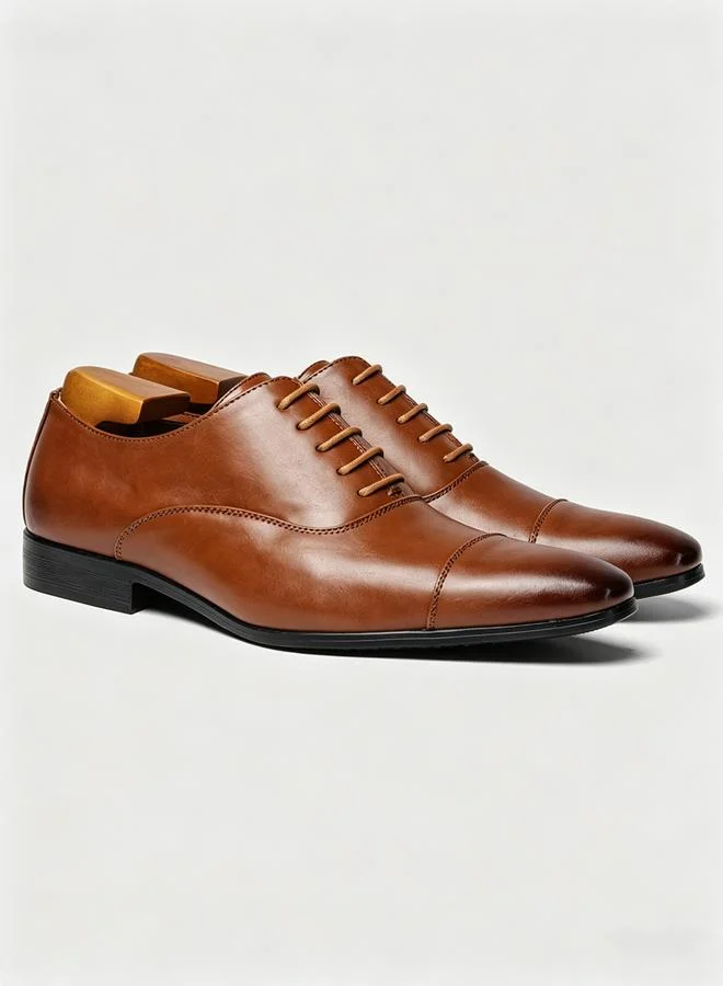 تايك تو Men Brown Formal Business Oxford Shoes